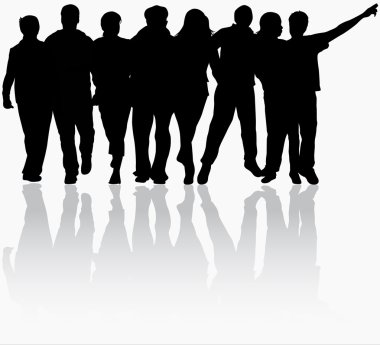 people silhouettes clipart