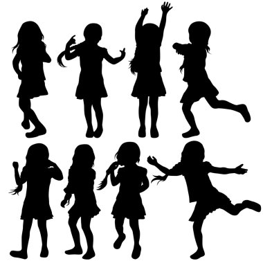 Kızlar silhouettes