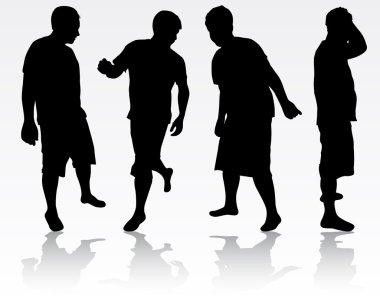 Erkekler silhouettes