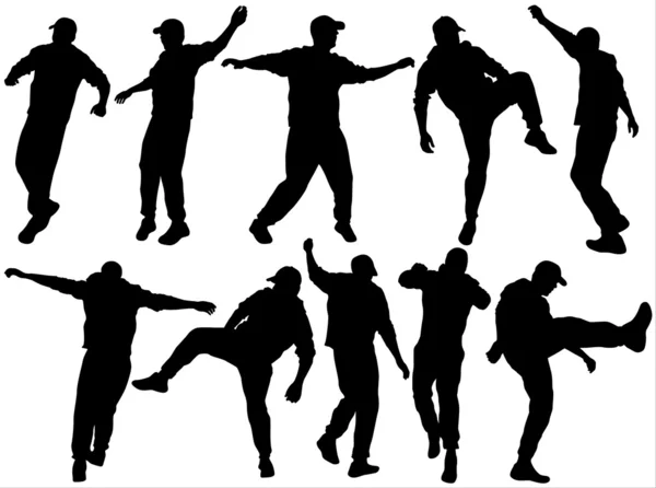 Silhouettes hommes — Image vectorielle