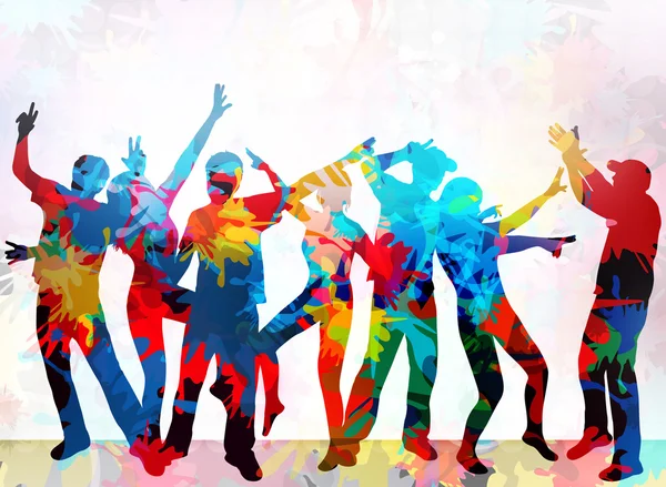 Dans eden insanlar siluetleri