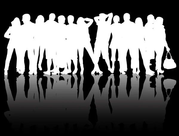 Personnes Silhouettes — Image vectorielle