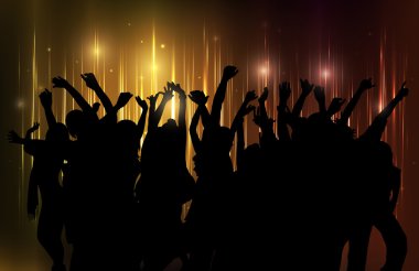 Dans eden insanlar siluetleri