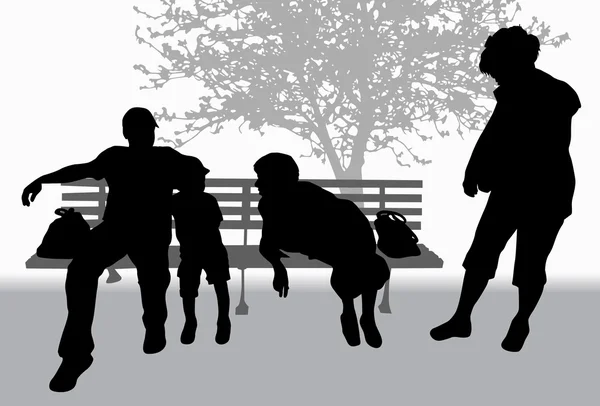 Family in the park — Stock Vector