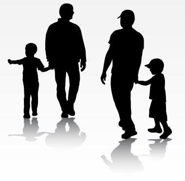 Free Free 191 Dad Walking With Son And Daughter Svg SVG PNG EPS DXF File