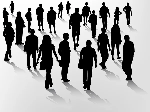 kalabalık silhouettes