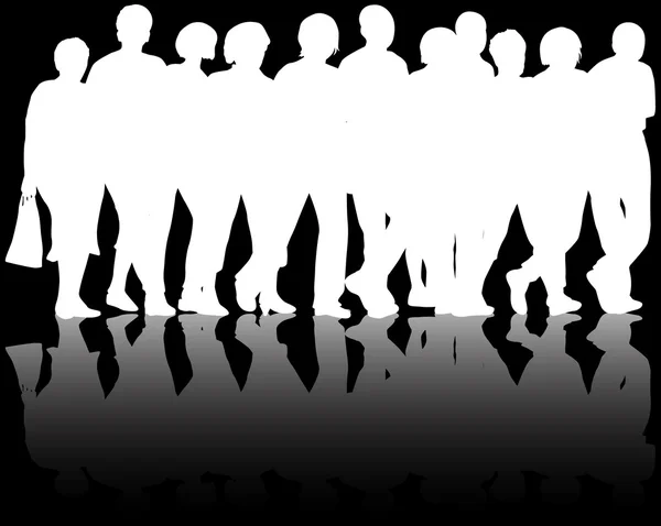 People silhouettes — Stock Vector