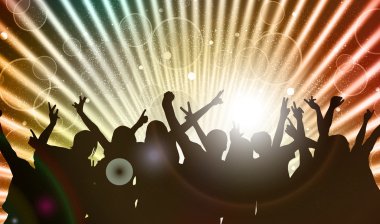 Dans eden insanlar siluetleri