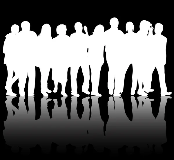 Personnes Silhouettes — Image vectorielle