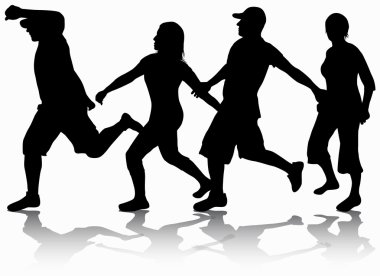 çalışan insan siluetleri