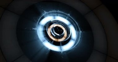 Hud animasyonlu gelecek teknolojisi. Sistem güvenliği arkaplanı.