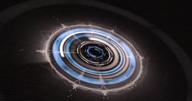 Hud animasyonlu gelecek teknolojisi. Sistem güvenliği arkaplanı.