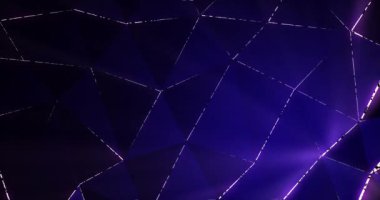 Parlak üçgen arkaplanının soyut canlandırması