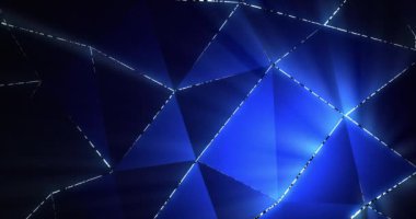 Parlak üçgen arkaplanının soyut canlandırması