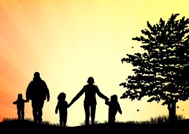 aile açık havada yaz