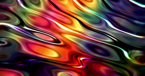 抽象波浪形彩色动画 — 图库视频影像