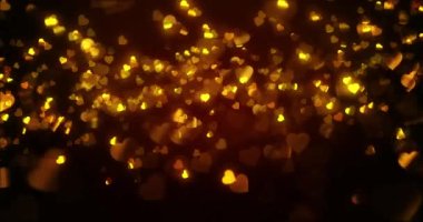 Beautiful shiny hearts background animation