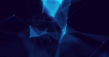 Concept shapes with connection animation background