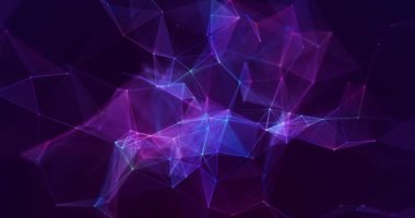 Concept shapes with connection animation background