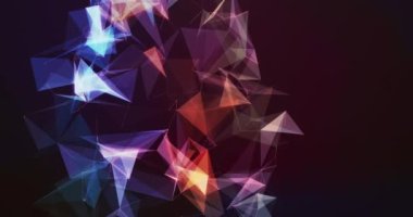 Concept shapes with connection animation background