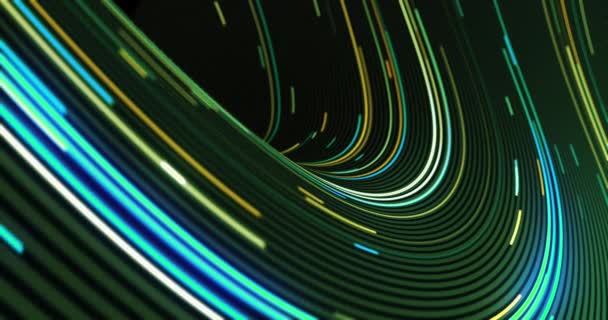 Decorative Wavy Lines Colorful Concept Animation Background — Video Stock