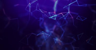 Concept shapes with connection animation background