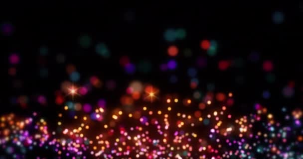 Abstract Bokeh Concept Particle Loop — Wideo stockowe