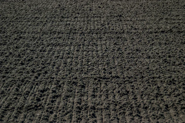 Raked Dirt em uma pista de corrida de cavalos — Fotografia de Stock