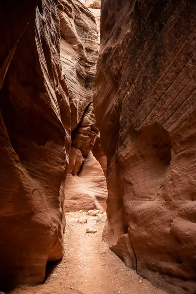 Gesneden Muren Van Draad Pass Slot Canyon Weg Naar Buckskin — Stockfoto