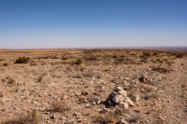 Carlsbad Mağaralarının Boş Çölü New Mexico 'daki Eski Guano Yolu boyunca
