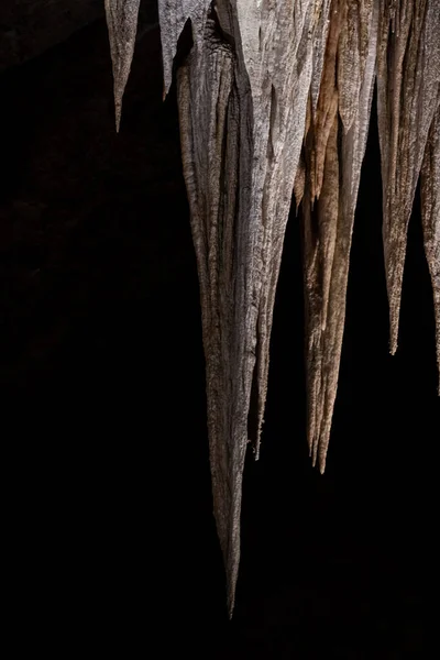 Detailed Stalactite Hangs Chandelier Carlsbad Caverns New Mexico — Stock Photo, Image