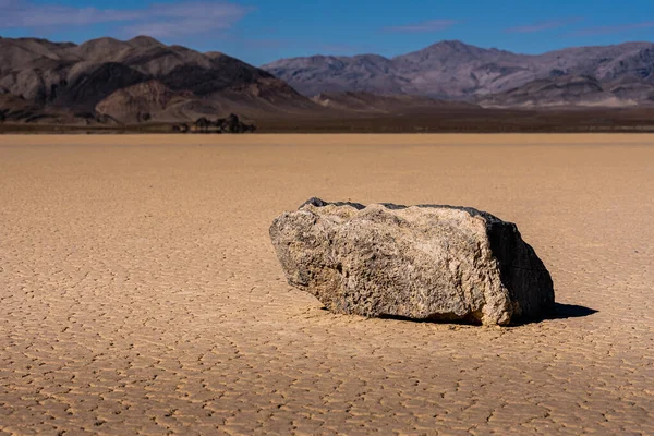 Large Sailing Stone Rests On The Racetrack Playa in Death Valley