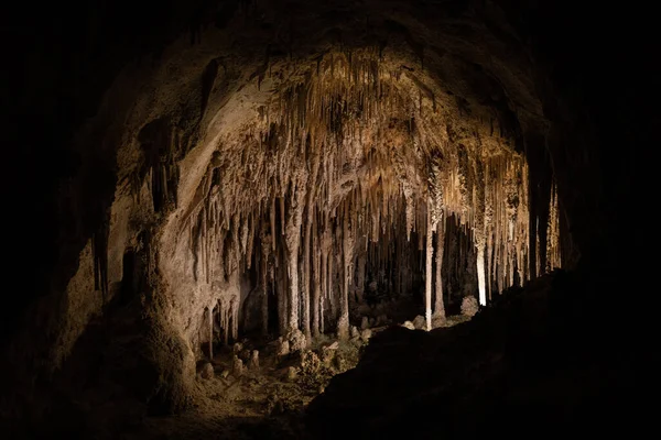 Poppentheater Verlicht Door Licht Carlsbad Caverns National Park — Stockfoto