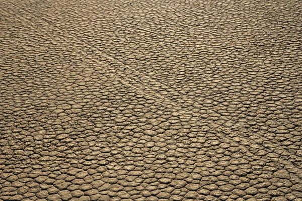 Path Sailing Stone Beágyazva Playa Keresztül Death Valley Ben — Stock Fotó