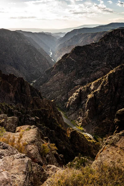 Rayos Sutiles Sobre Sinuoso Río Gunnison Colorado — Foto de Stock