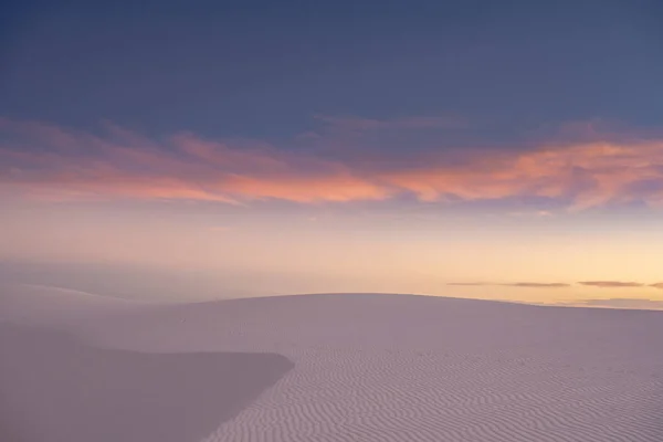 White Dunes Fade Sky Sunset New Mexico Park — Stock Photo, Image