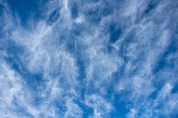 Whispy Thin Clouds Bright Blue Sky Atas Gurun Joshua Tree — Stok Foto