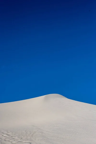Cielo Azul Sobre Cresta Duna Blanca Parque Nacional Las Arenas — Foto de Stock