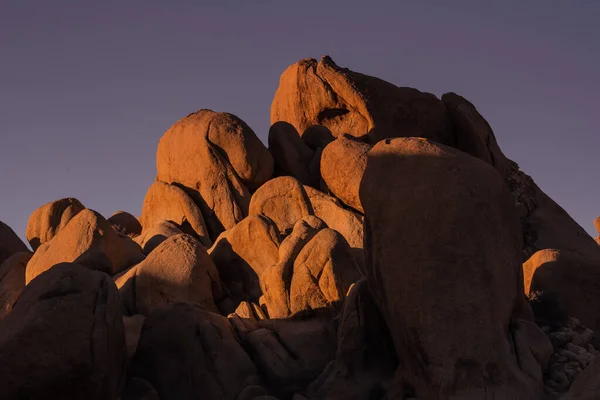 Detalles Jumbo Rocks Lit Dawn Joshua Tree National Park — Foto de Stock