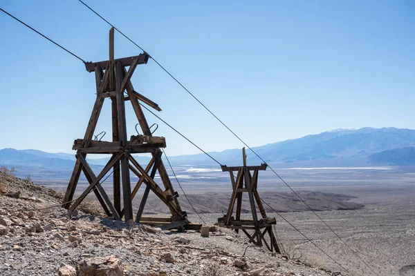 Keane Wonder Mine Tramway Towers Vyhlídka Národní Park Death Valley — Stock fotografie