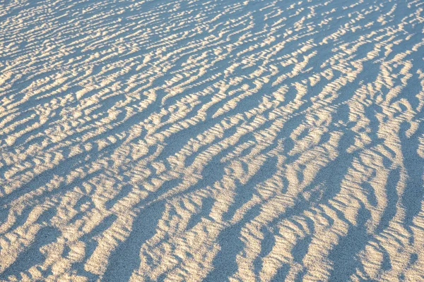 Lunghe Ombre Sabbia Strutturata Riempiono Cornice Delle Mesquite Dunes Della — Foto Stock