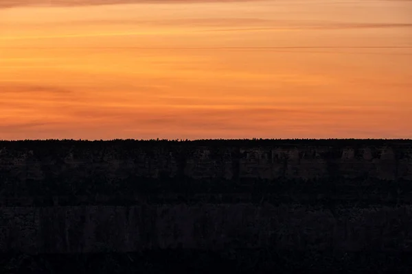 Rosafarbener Und Orangefarbener Himmel Über Dem Flachen Südrand Des Grand — Stockfoto