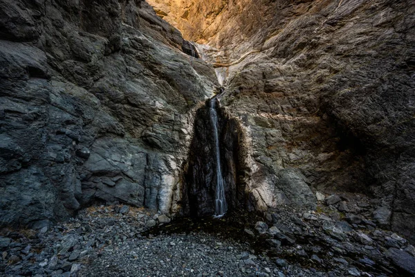 Водоспад Віллоу Крік Падає Зиму Національному Парку Долина Смерті — стокове фото