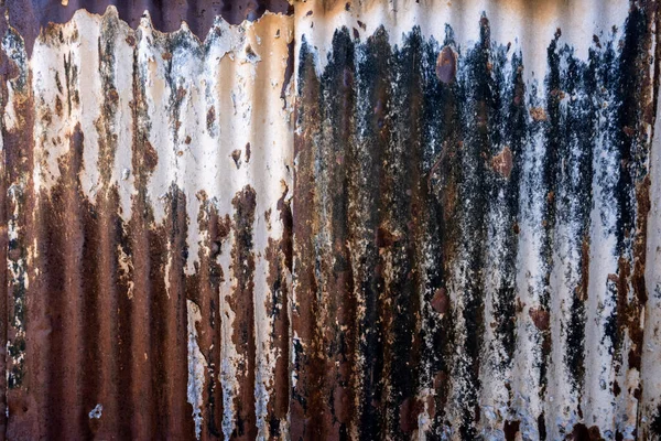 Chipping Paint Rust Corrugated Metal — Stock Photo, Image