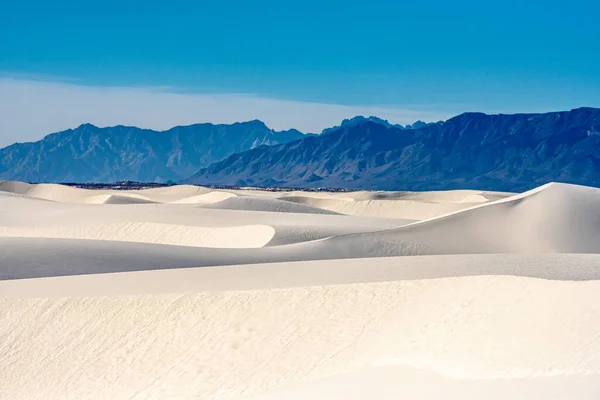 Волнистые Дюны Подножия Горы Сан Андрес Национальном Парке Белые Пески — стоковое фото