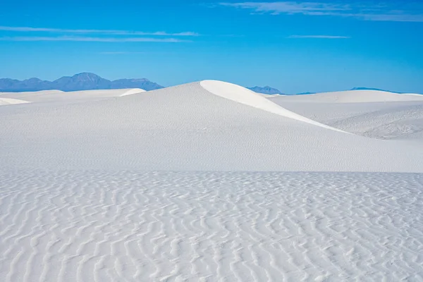 Cresta Gesso Sabbia Duna Con San Andres Montagne Distanza Nuovo — Foto Stock