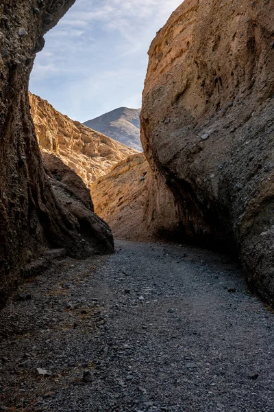 Curvas Suaves Través Sidewinder Canyon Parque Nacional Death Valley — Foto de Stock