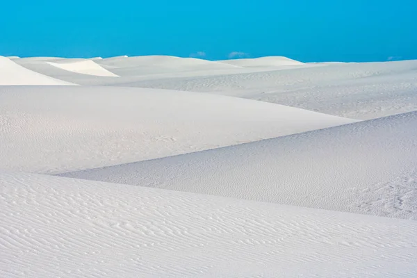 Sand Dune Layers Criss Cross Fade Horizon White Sands National — Stock Photo, Image