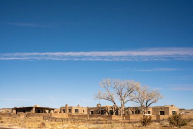 Arizona Park 'taki Petrified Forest Ziyaretçi Merkezi' ndeki binalar