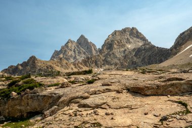 Dondurma Konisi ve Spalding Zirvesi Grand Teton Ulusal Parkı 'ndaki Çığ Bölümü Yolu